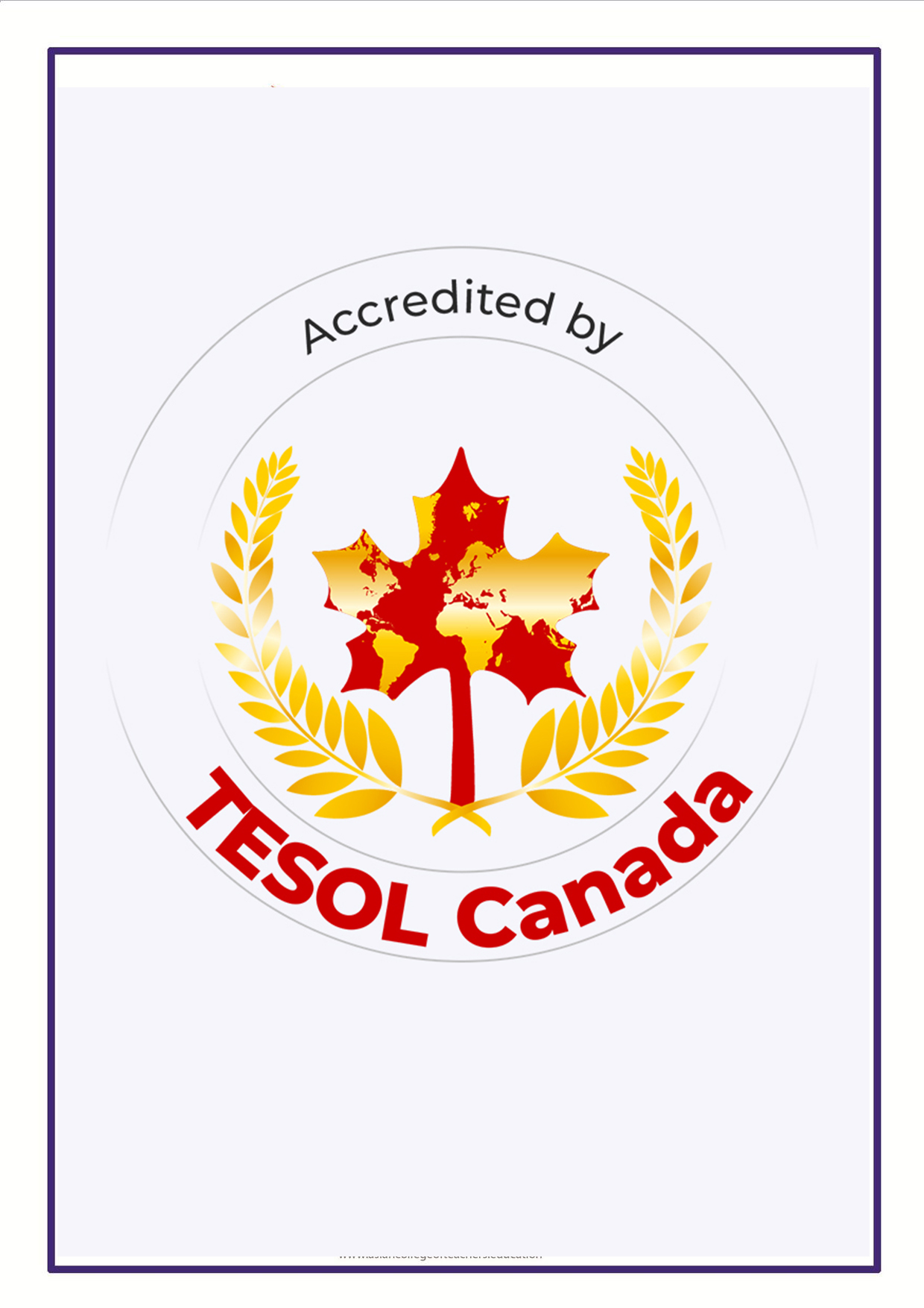 Accridated By TESOL Canada
