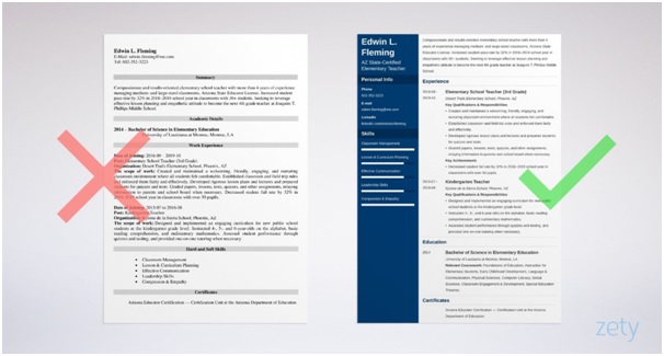 ESL teaching resume template